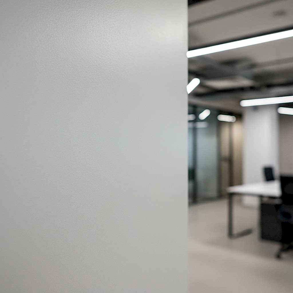 Bir ofis odasındaki boş bir duvar alanıdır. Office workplace with a blank wall, slightly askew as if viewed from an unexpe...